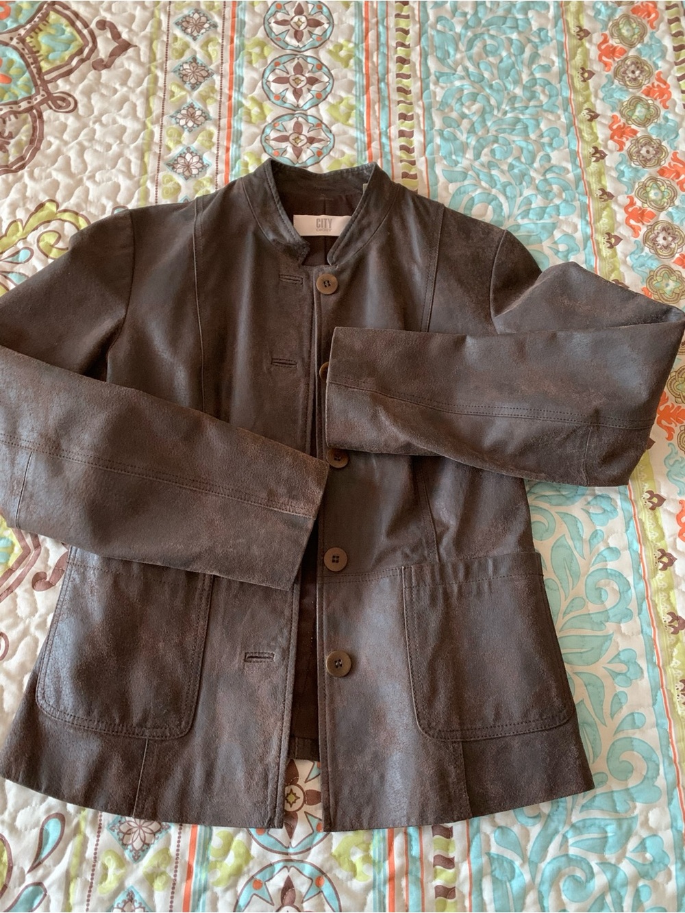 DKNY Distressed Brown VINTAGE Leather - Fitted Size 8
